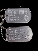 Custom Embossed Medical Dog Tag Set